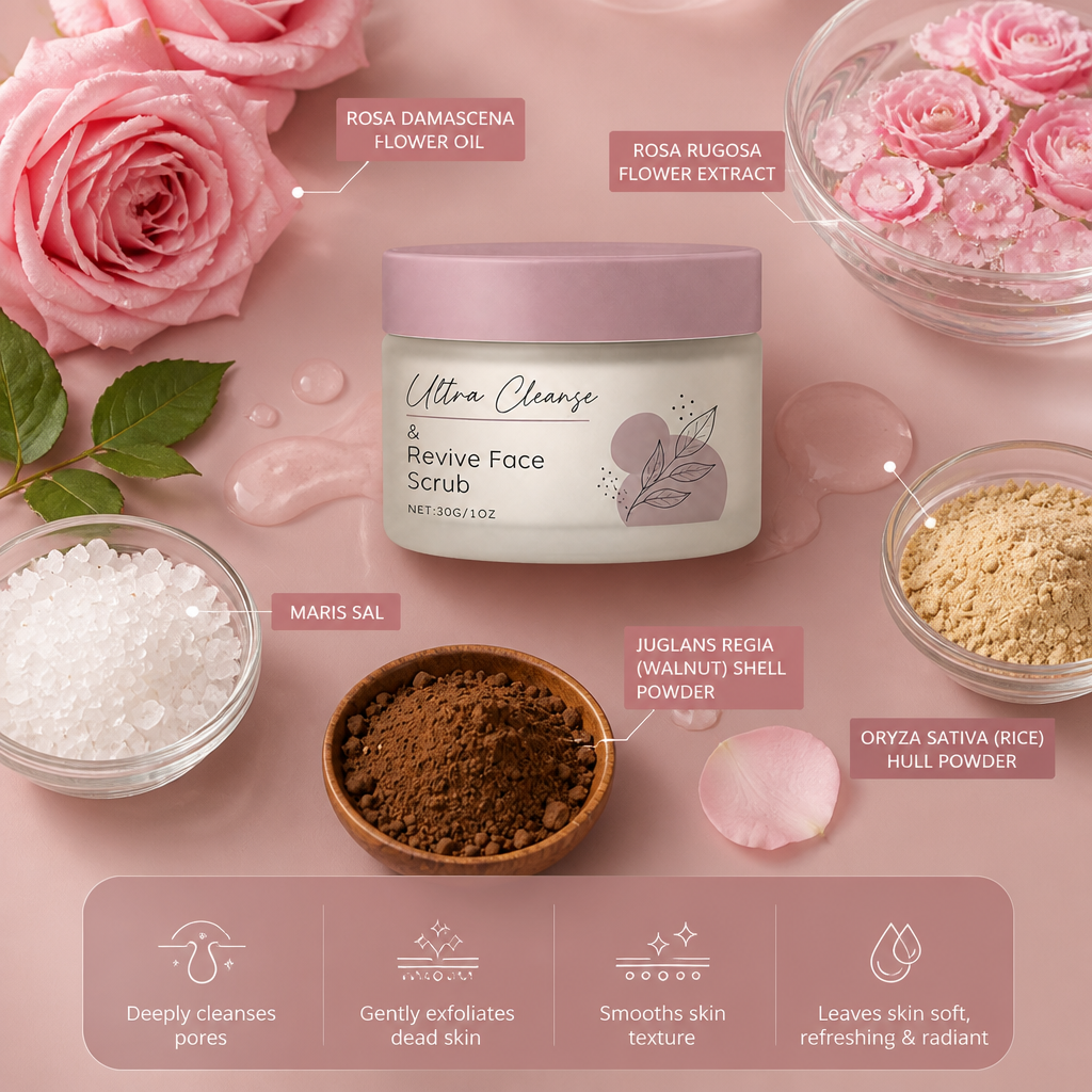 Rose Face Scrub – Gentle Exfoliation for Smooth, Radiant Skin