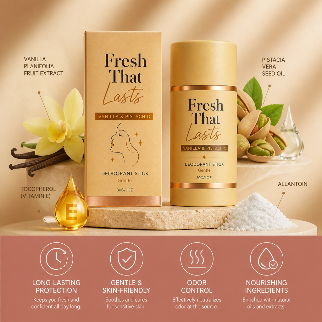 Long-Lasting Deodorant Stick – Vanilla & Pistachio Freshness All Day