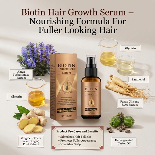 Biotin Hair Growth Serum – Nourishing Formula For Fuller Looking Hair