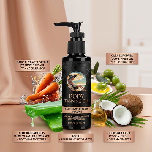 Carrot Seed Oil Self-Tanning Body Lotion – Hydrating Glow Formula