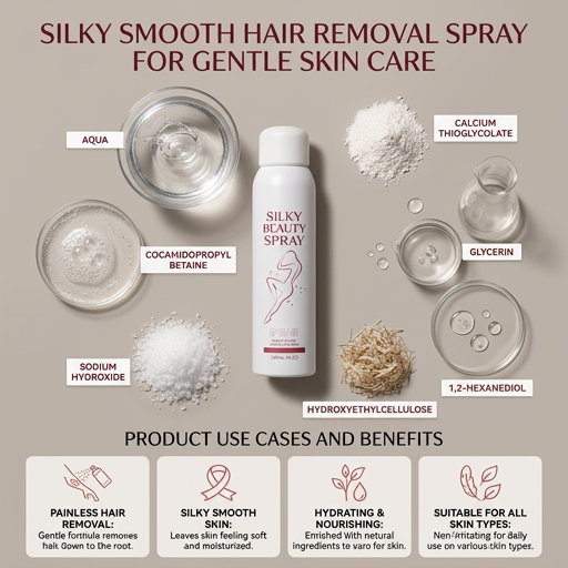 Silky Smooth Hair Removal Spray for Gentle Skin Care
