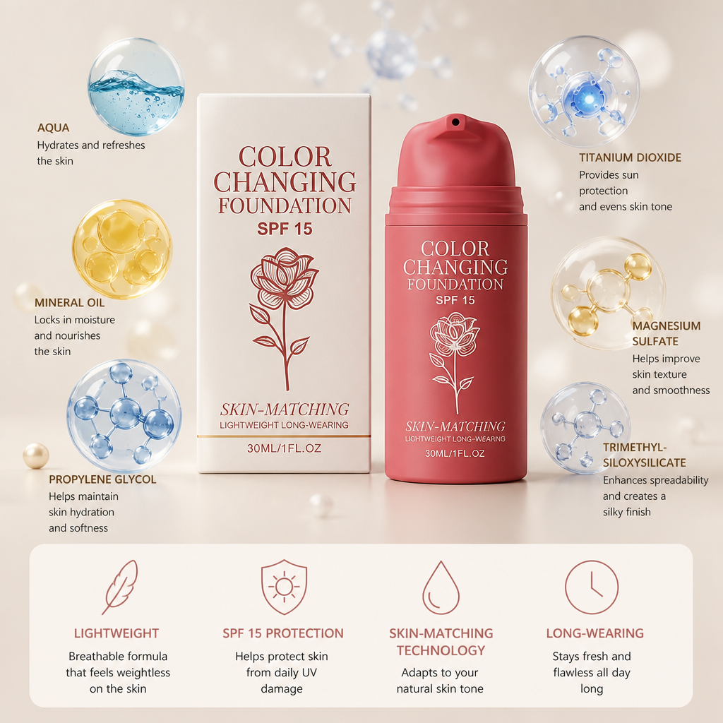 Color-Adapting Foundation – Lightweight Coverage For A Natural Finish