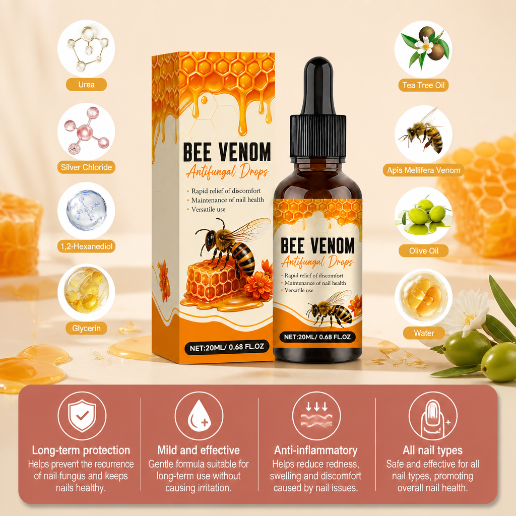 Bee Venom Nail Care Drops β Nourishing Formula For Healthy-Looking Nails