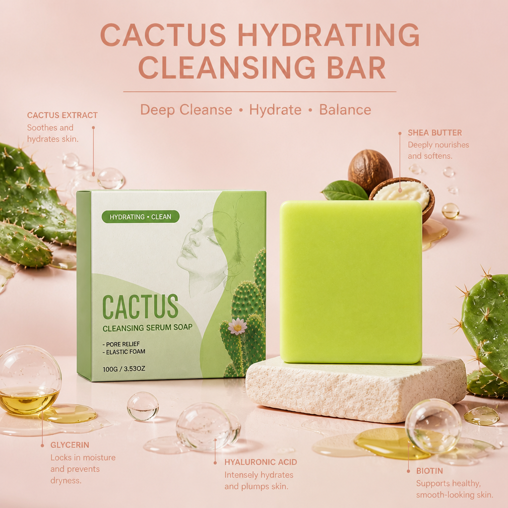 Cactus Hydrating Cleansing Bar for Fresh, Soft & Balanced Skin