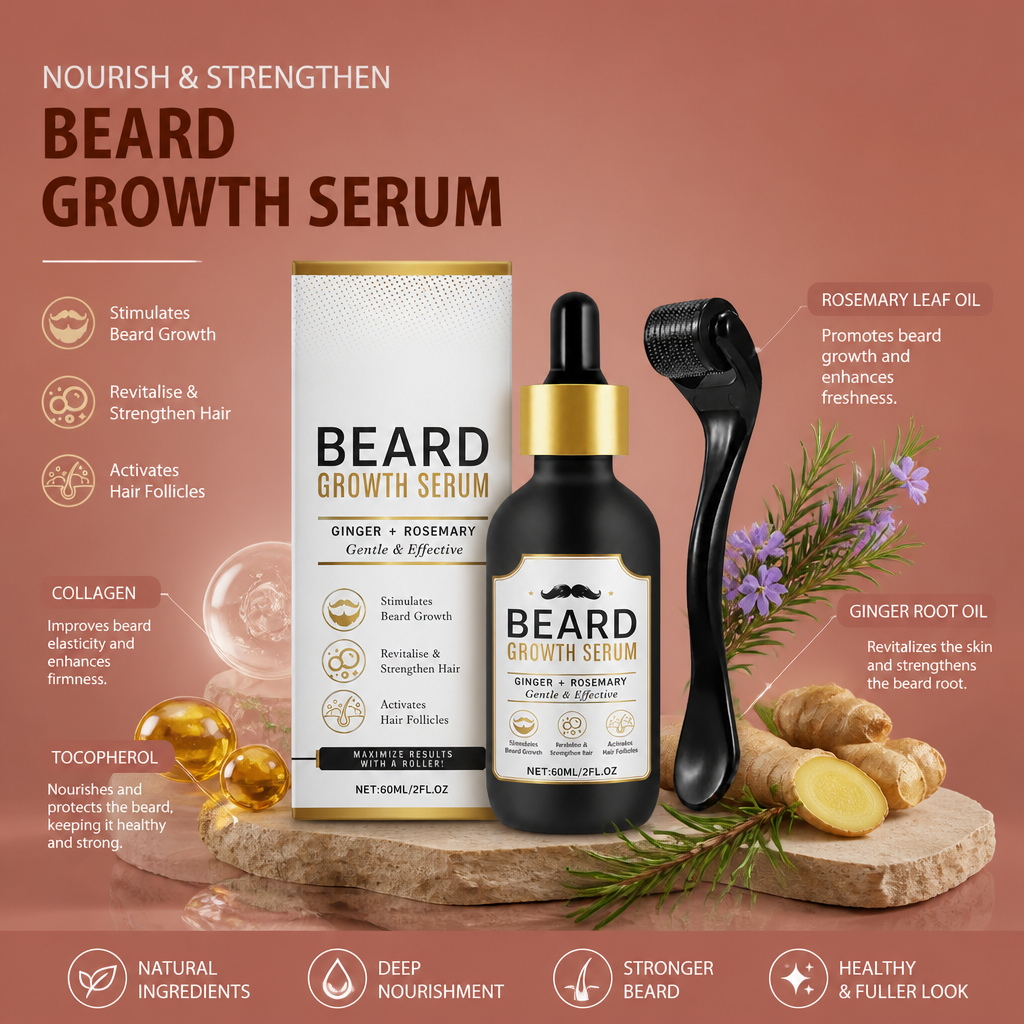 Beard Care Serum – Nourishing Formula For Fuller-Looking Facial Hair