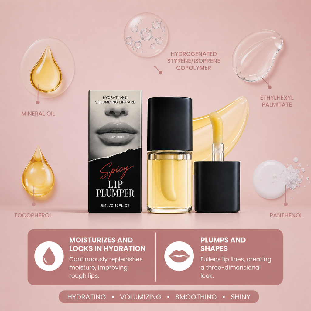 Korean Spicy Lip Plumper Gloss – Fuller-Looking Lips with a High-Shine Finish
