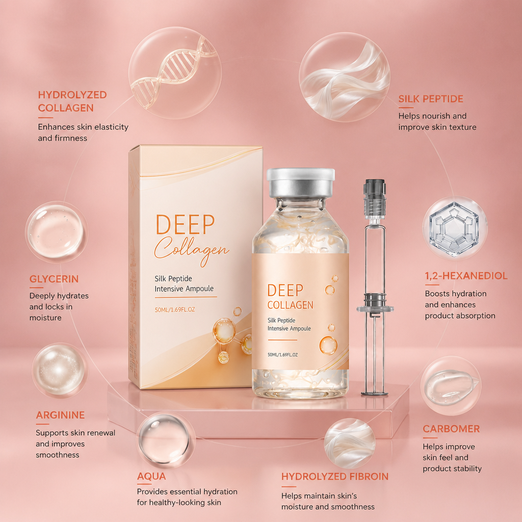 Silk Peptide & Collagen Ampoule – Deep Hydration for Smooth, Radiant Skin