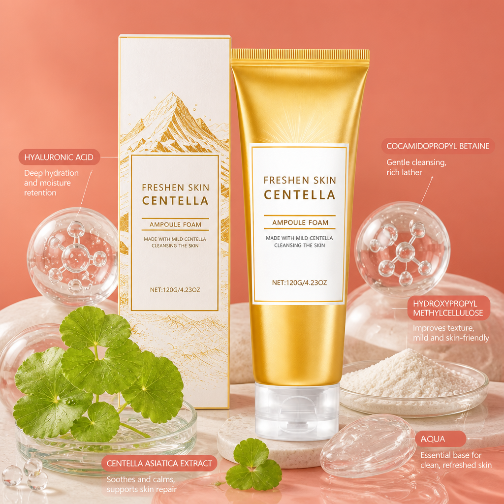 Centella & Hyaluronic Facial Cleanser – Gentle Deep Cleansing Foam