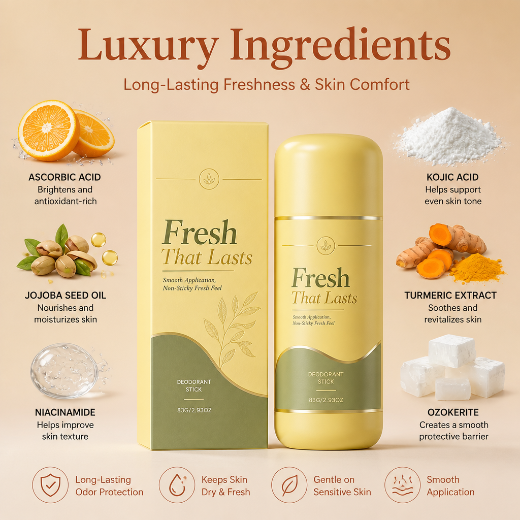 Long-Lasting Deodorant Stick for Fresh, Dry & Comfortable Underarms
