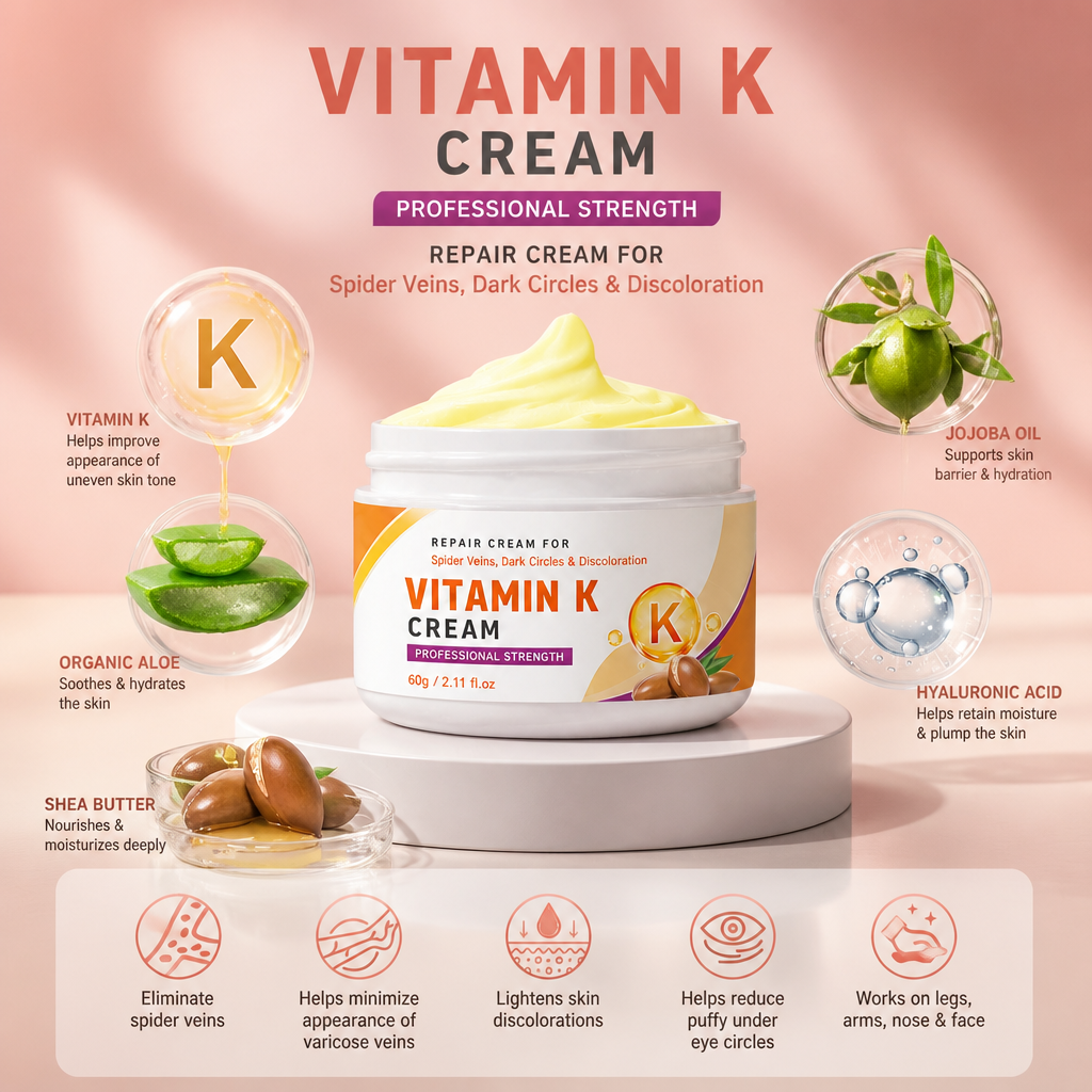 Vitamin K Body Cream – Hydrates & Improves Uneven-Looking Skin