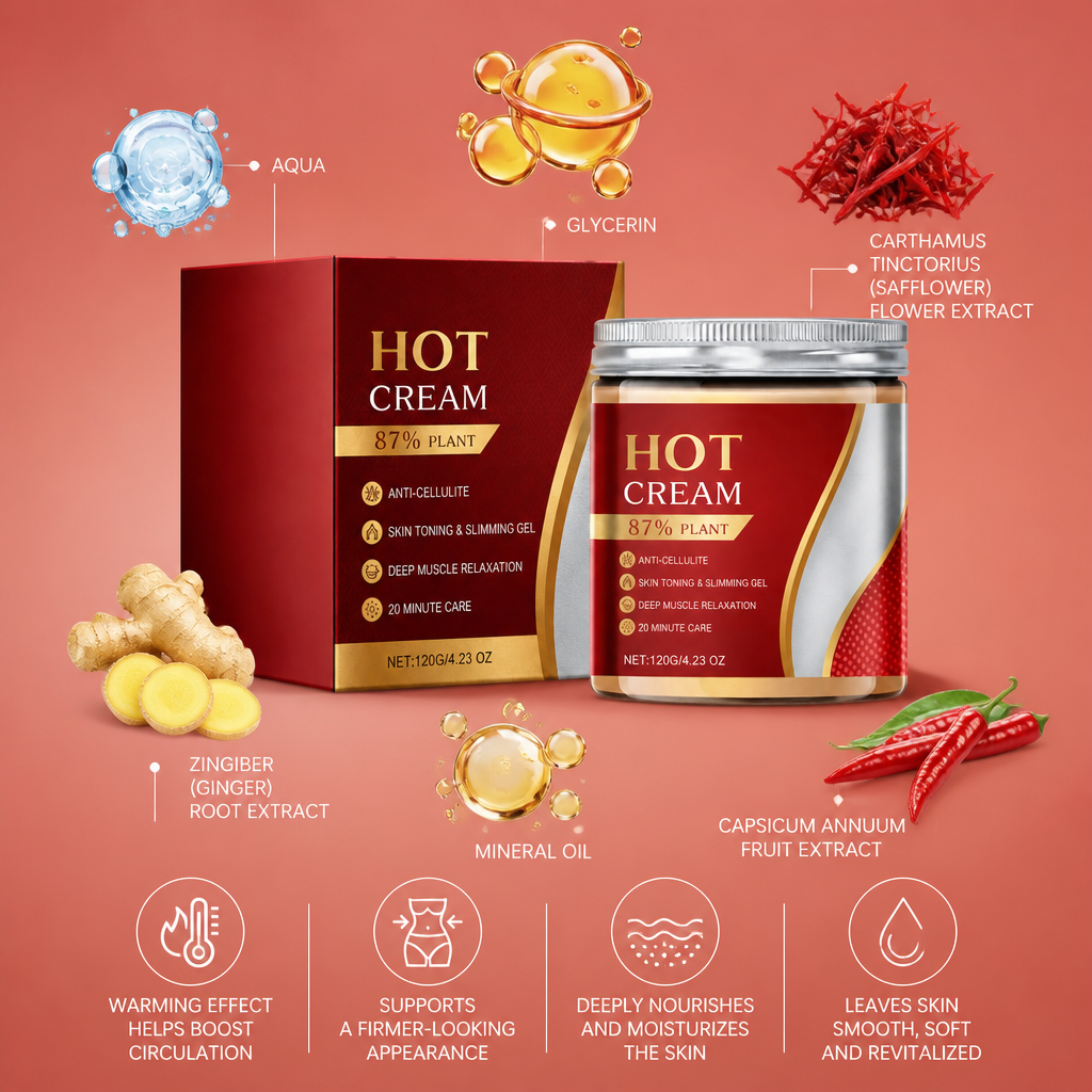 Warming Body Massage Cream for Hydrated, Smooth-Looking Skin