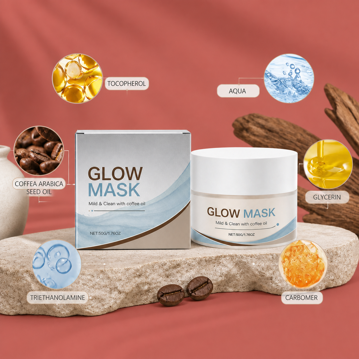 Coffee Glow Face Mask – Nourishing Formula for Soft, Radiant Skin