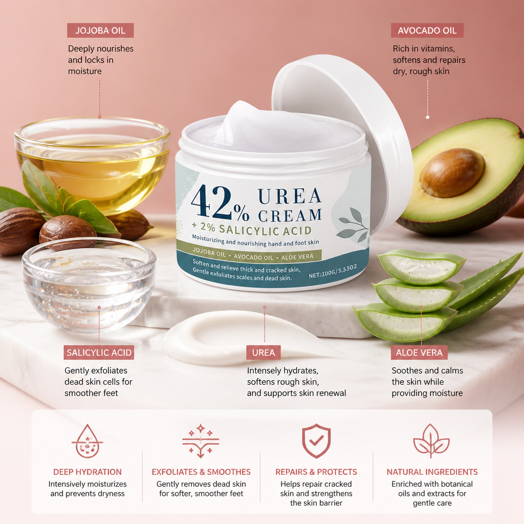 Urea & Botanical Foot Cream – Deep Hydration for Soft, Smooth Feet