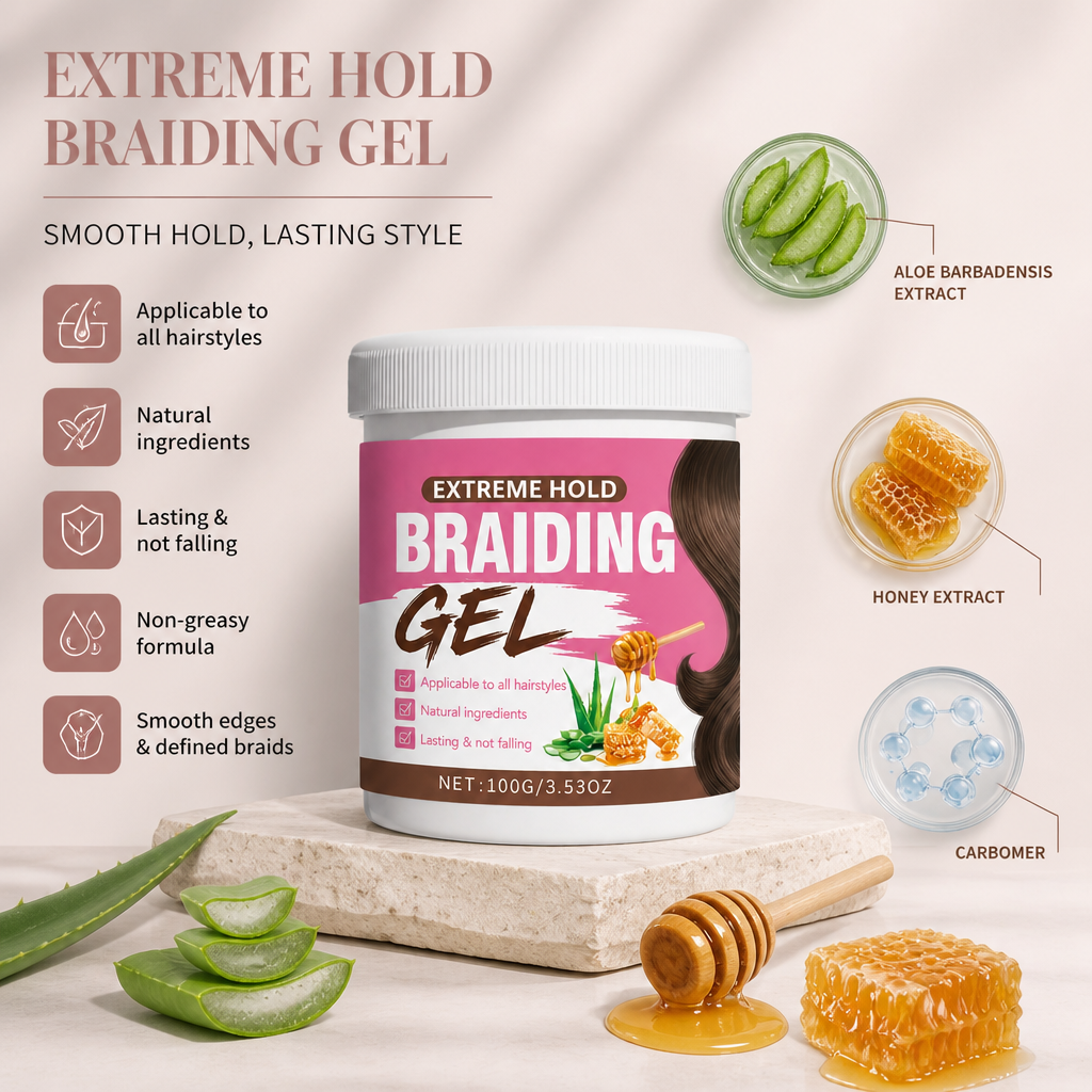 Extreme Hold Braiding Gel – Smooth Styling Formula for Defined Braids