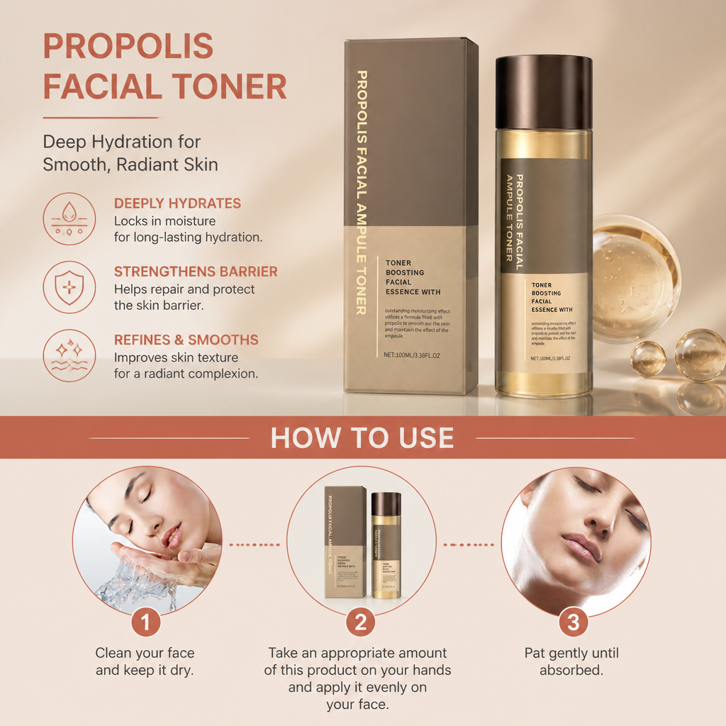 Propolis Facial Toner – Deep Hydration for Smooth, Radiant Skin