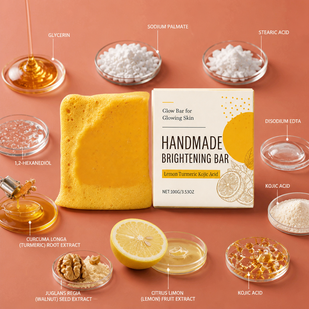 Lemon Turmeric & Kojic Acid Bar – For Brighter, More Radiant Skin
