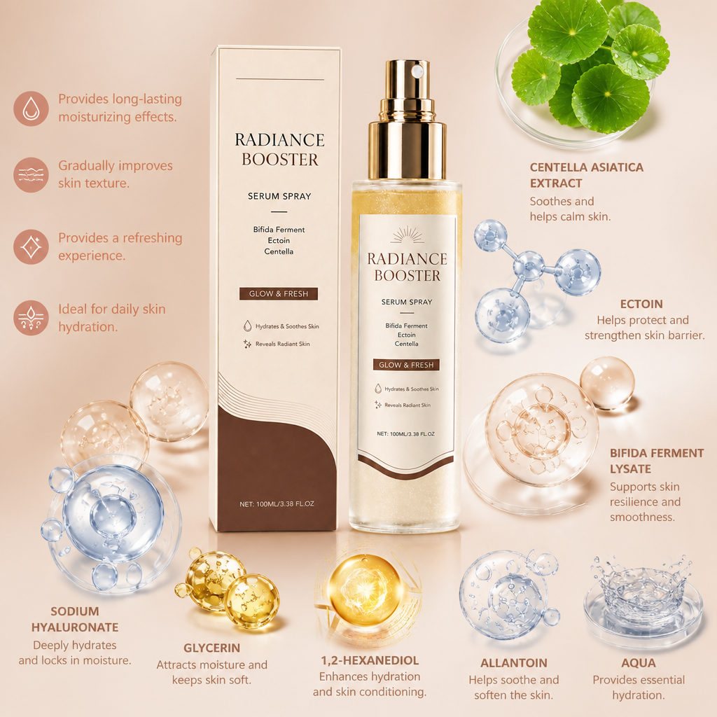 Radiance Booster Serum Spray – Hydrates for Fresh, Glowing-Looking Skin