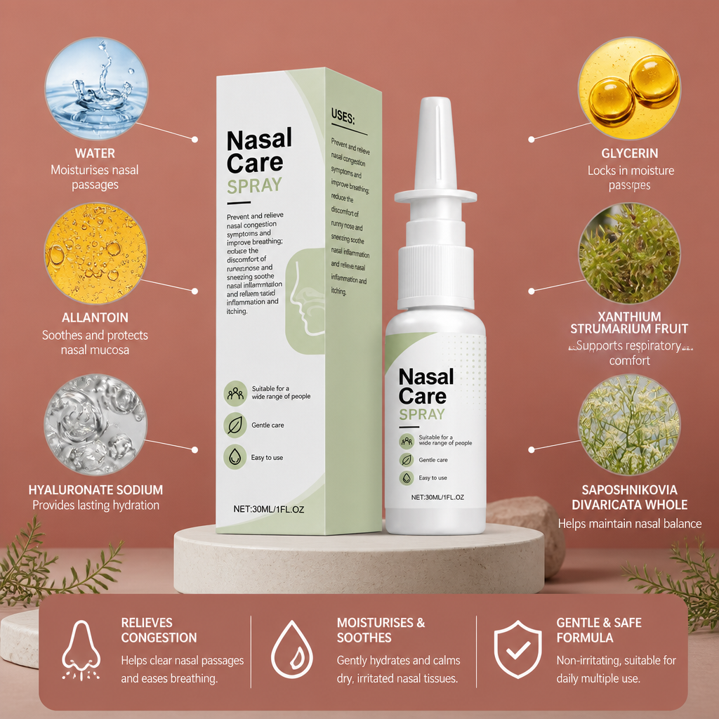Gentle Nasal Care Spray – Refreshes and Moisturises Dry Nasal Passages