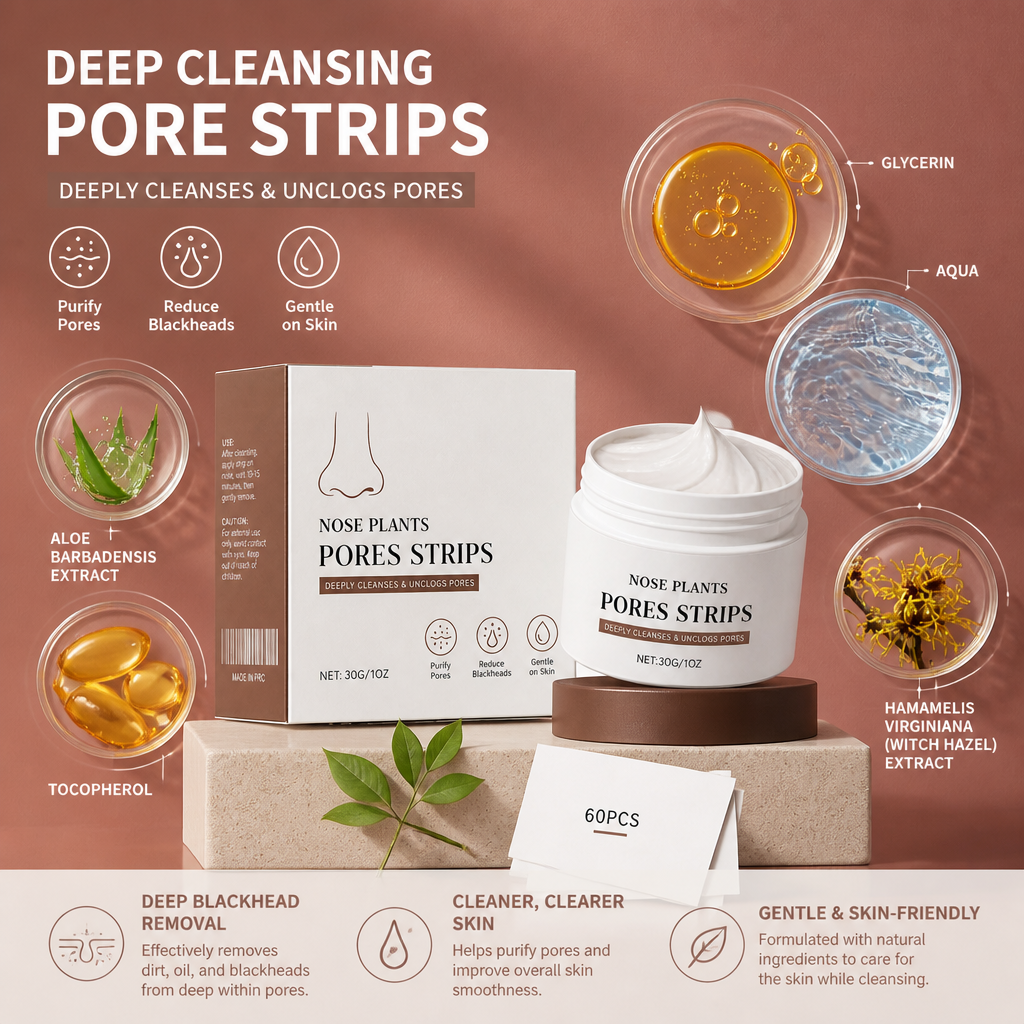 Deep Cleansing Pore Strips – Helps Unclog Pores and Reduce Blackheads