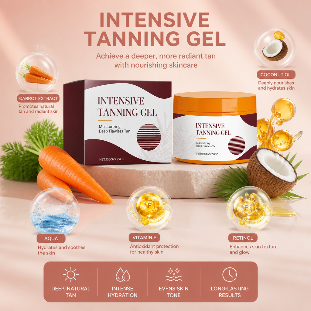 Intensive Tanning Gel – Deep Bronze Glow With Hydrating Skin Care
