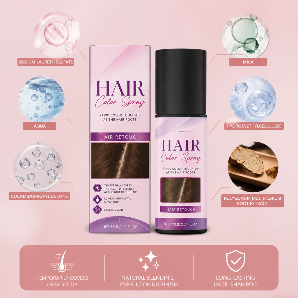 Temporary Root Hair Color Spray – Quick Touch-Up For Even-Looking Hair