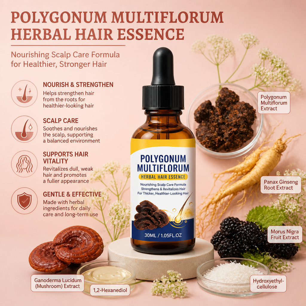 Polygonum Multiflorum Herbal Hair Essence – Nourishing Scalp Care Formula
