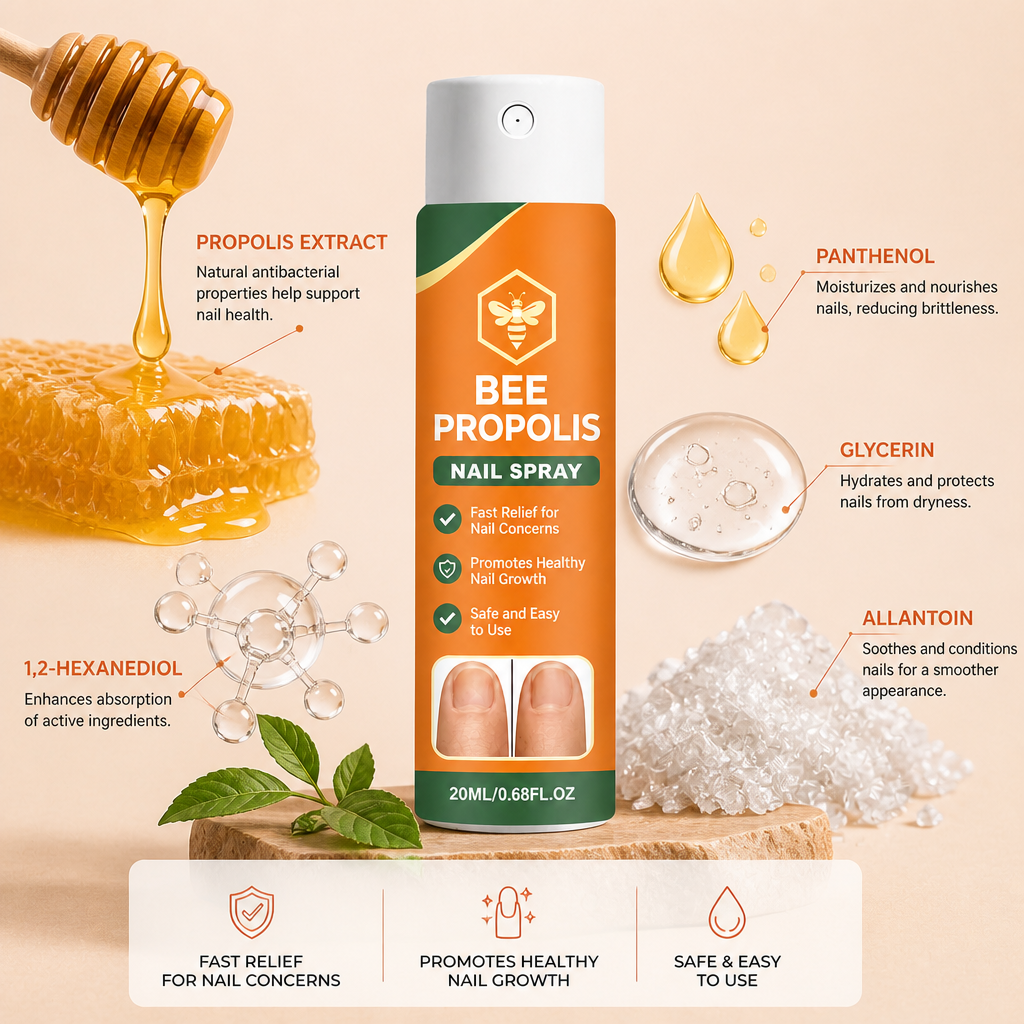 Bee Propolis Nail Care Spray – Nourishing Formula for Healthy-Looking Nails