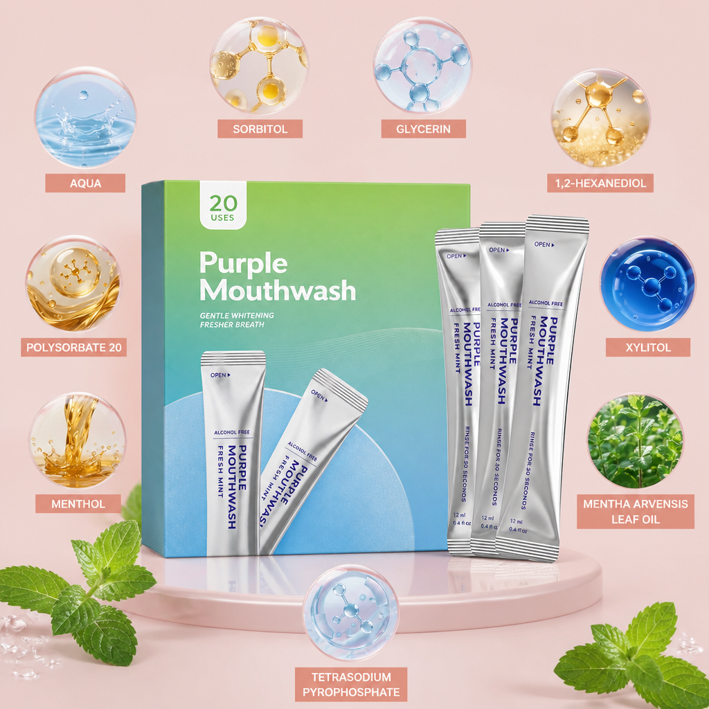 Portable Mint Mouthwash Sachets – Fresh Oral Care For Daily Use
