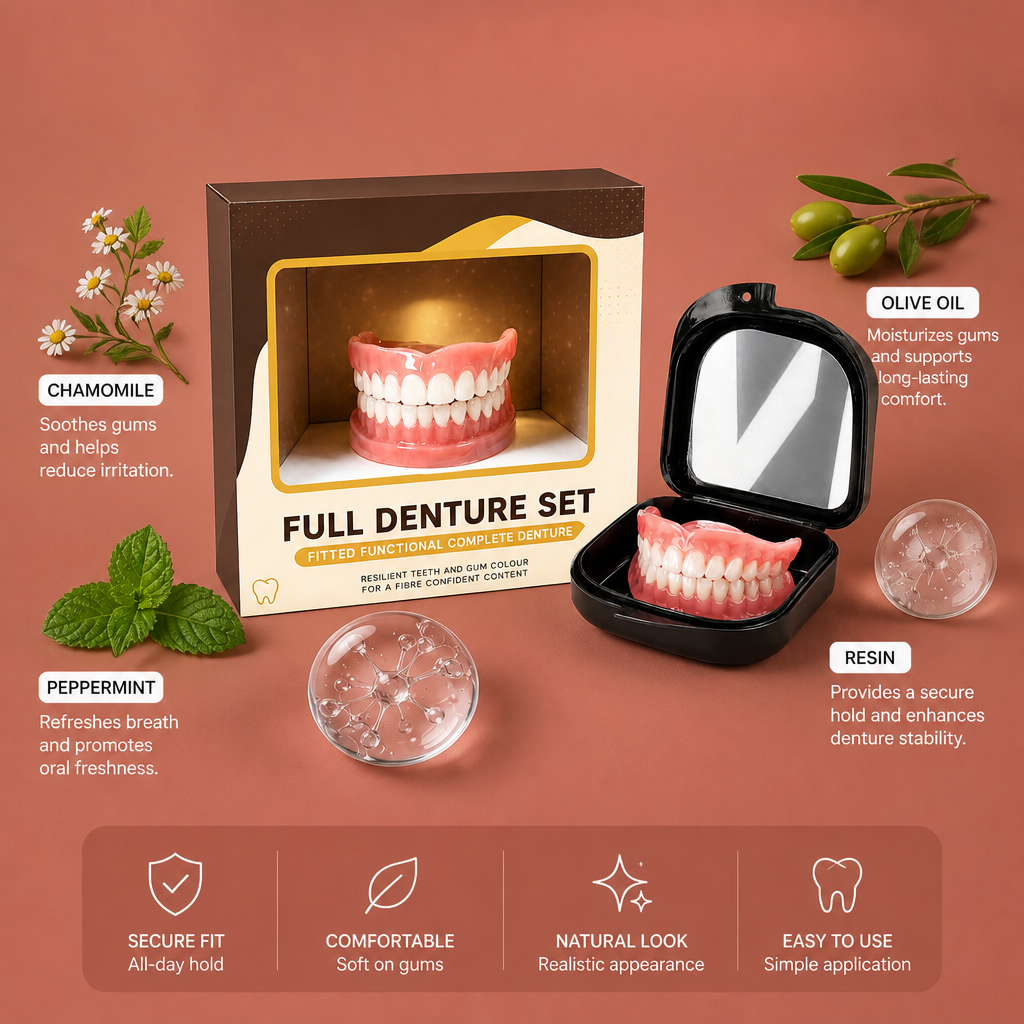 Custom Fit Denture Adhesive Gel – Secure Hold For Comfortable Smiles
