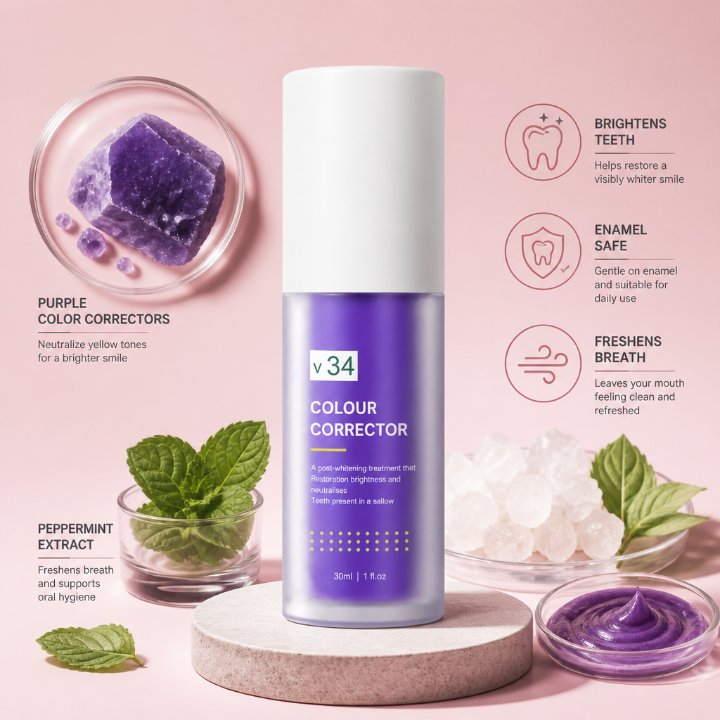 Purple Whitening Toothpaste – Brightening Formula for a Fresh Smile