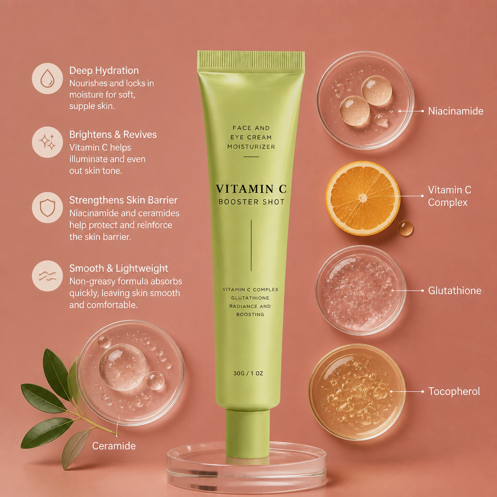 Niacinamide Face & Eye Moisturizer – Lightweight Hydrating Cream for Smooth Skin