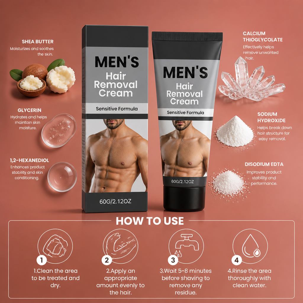 Gentle Men’s Hair Removal Cream for Easy Grooming