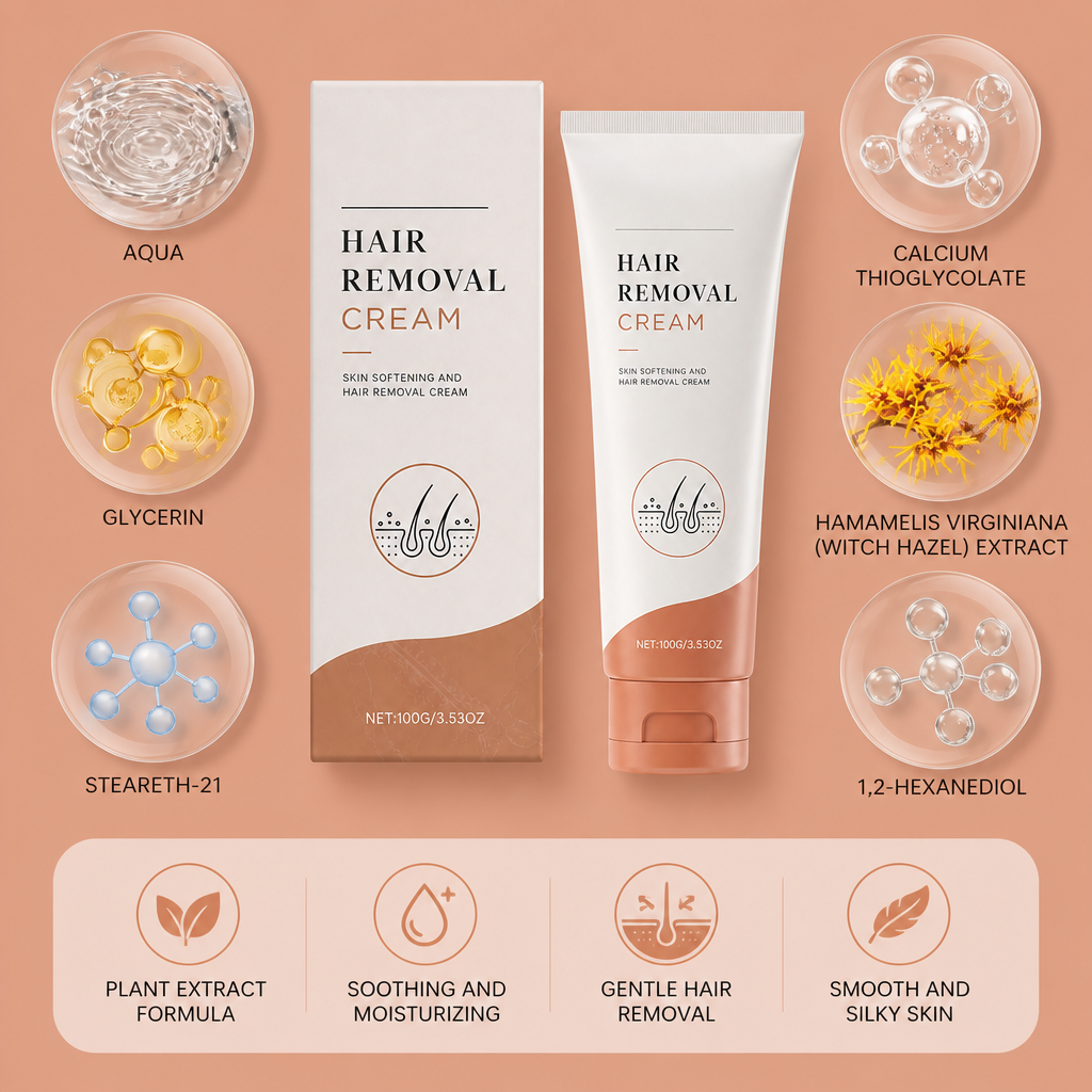 Gentle Plant Extract Hair Removal Cream – Smooth Skin Care Formula