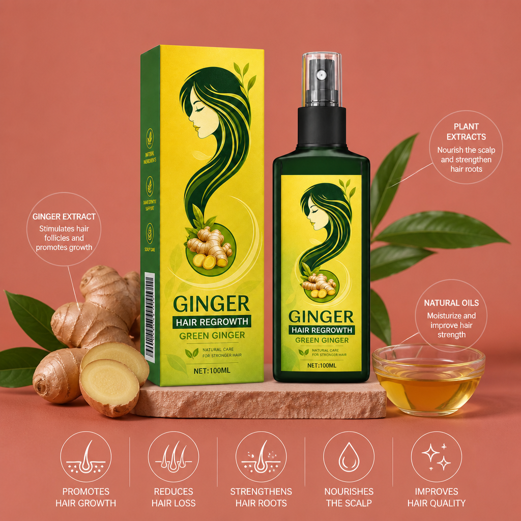 Ginger Hair Care Spray – Nourishing Formula For Fuller Looking Hair