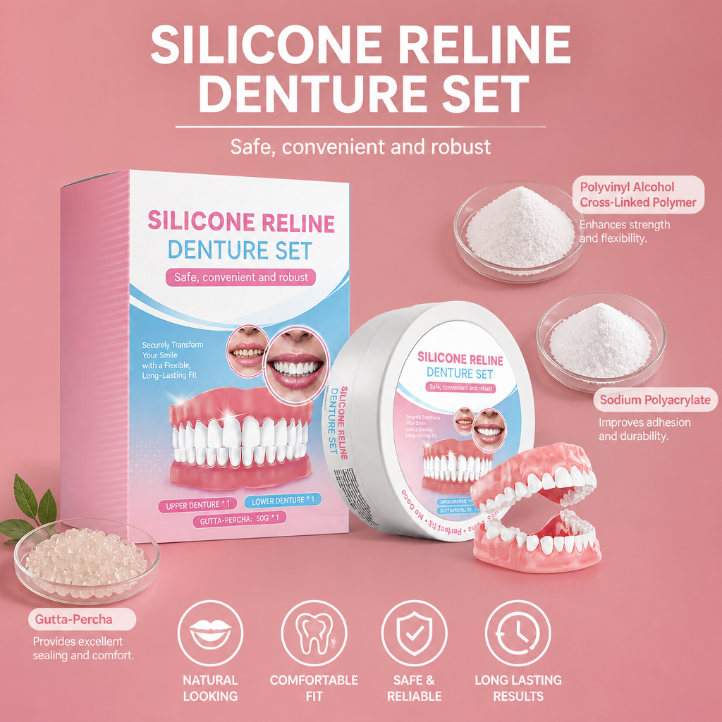 Silicone Flexible Denture Set – Comfortable Natural-Looking Smile Solution