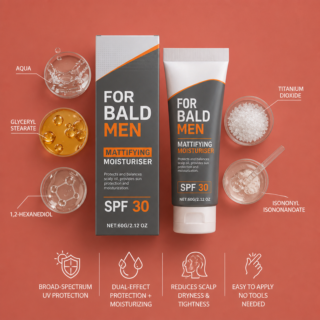 Men's Daily UV Protection Scalp Cream – Lightweight Moisturizing Formula