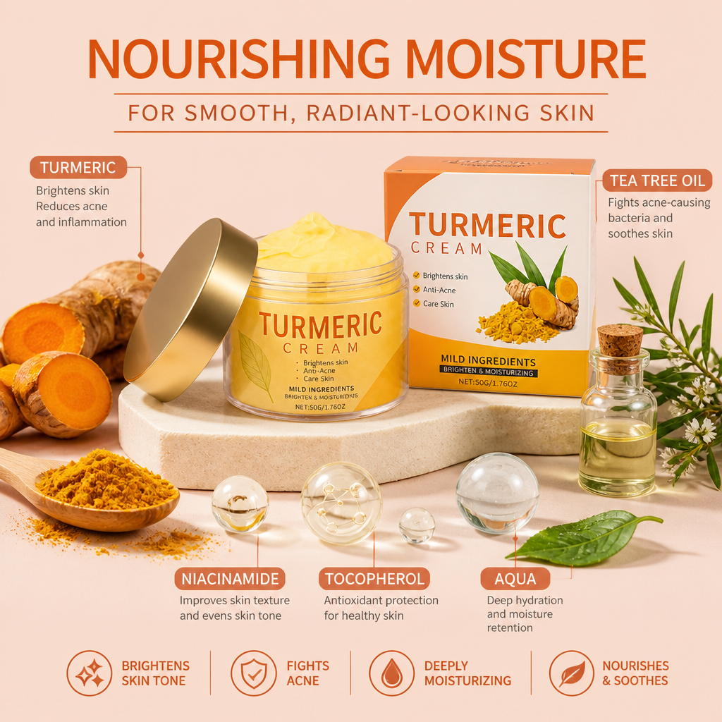 Turmeric Face Cream – Nourishing Moisture For Smooth Radiant-Looking Skin