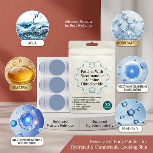 Resveratrol Body Patches for Hydrated & Comfortable-Looking Skin