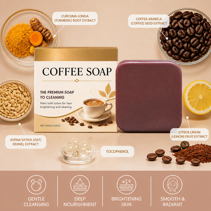Coffee Cleansing Bar for Smooth, Fresh & Radiant-Looking Skin