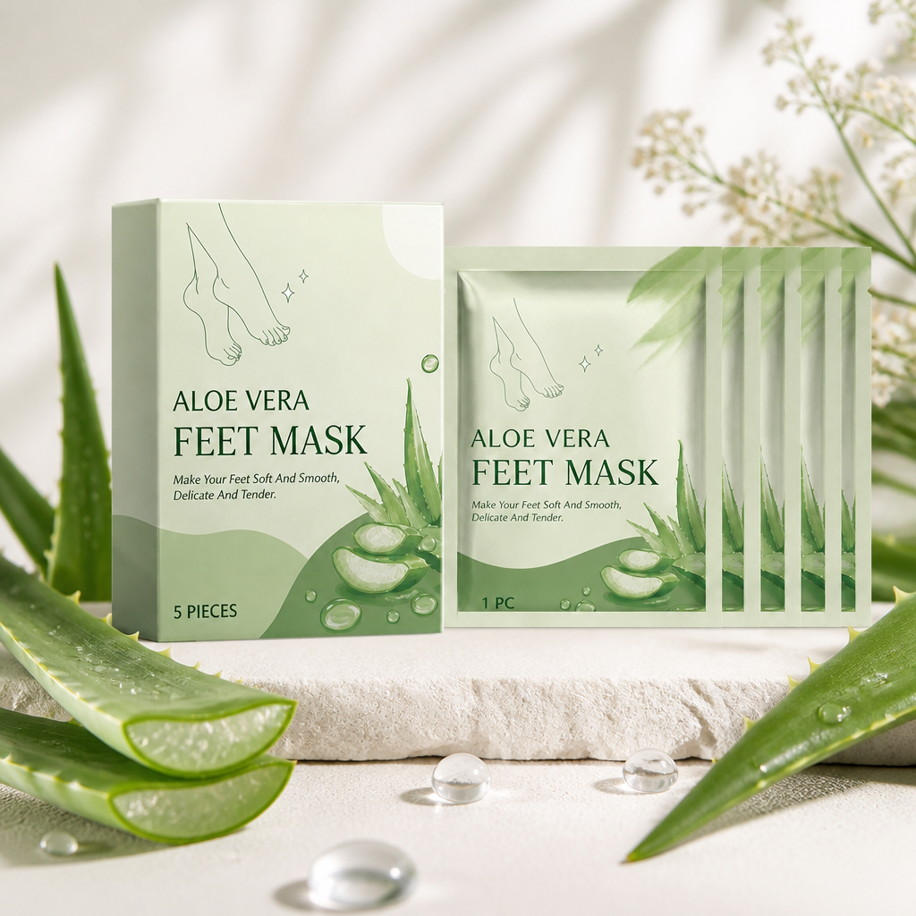 Aloe Vera Moisturizing Foot Peel Mask for Soft, Smooth Feet