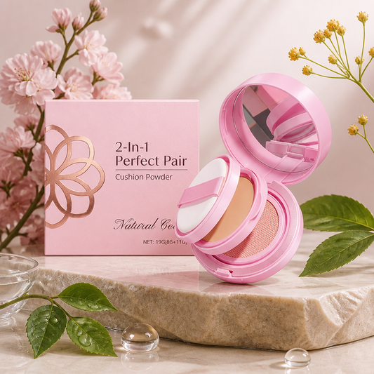 2-In-1 Cushion Powder Foundation – Lightweight Smooth Matte Finish