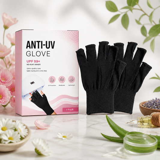 UV Protective Manicure Gloves – Flexible Finger Sleeves For Nail Care