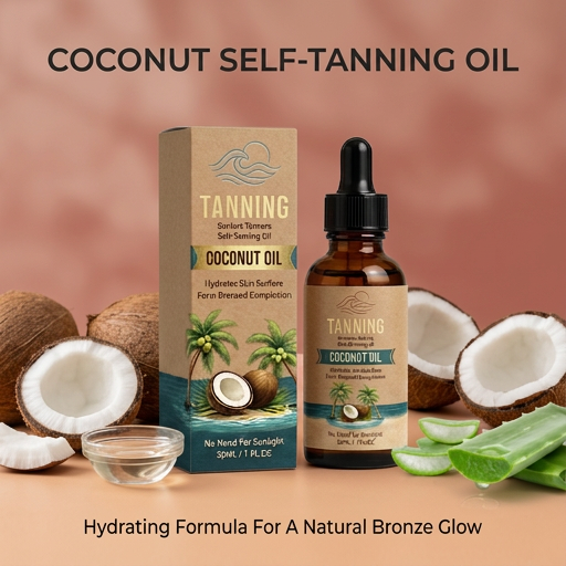Coconut Self-Tanning Oil – Hydrating Formula For A Natural Bronze Glow
