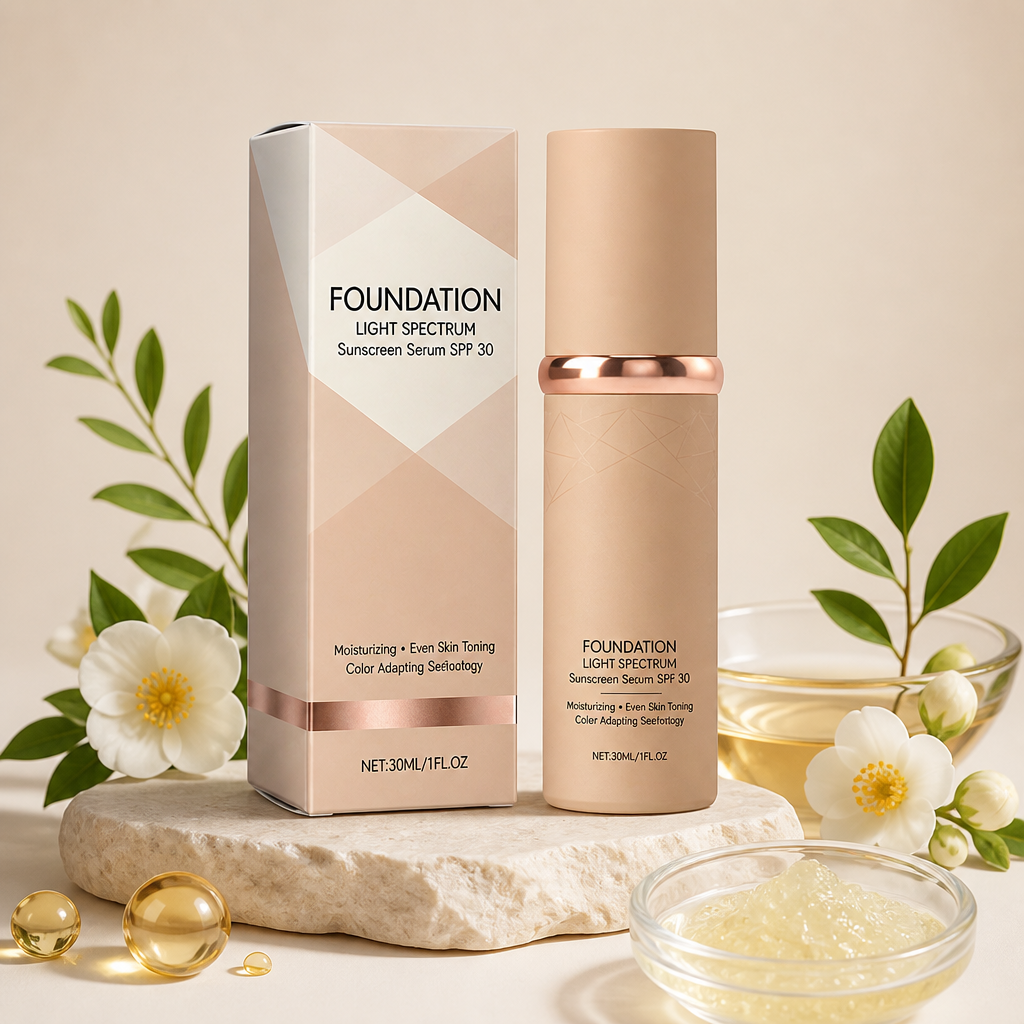 Foundation Light Spectrum Sunscreen Serum – Hydrating Coverage With SPF Care
