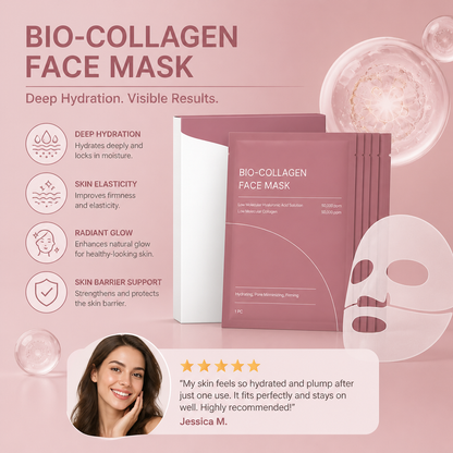 Bio-Collagen Face Mask – Deep Hydration for Smooth, Firm-Looking Skin