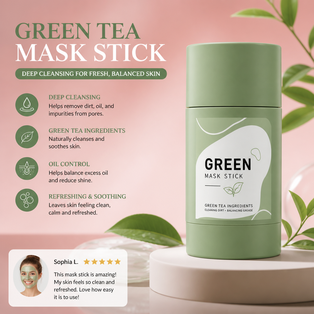 Green Tea Mask Stick – Deep Cleansing for Fresh, Balanced Skin