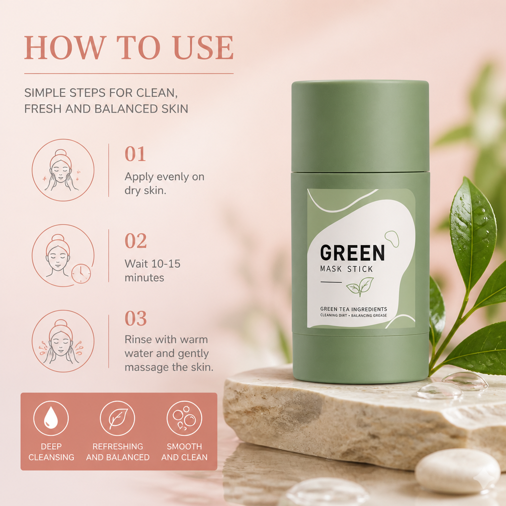 Green Tea Mask Stick – Deep Cleansing for Fresh, Balanced Skin