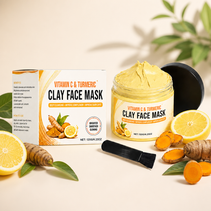Vitamin C & Turmeric Clay Mask – Deep Cleansing for Radiant, Smooth Skin