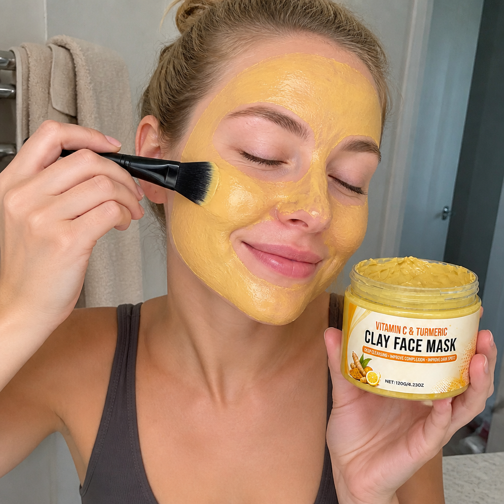 Vitamin C & Turmeric Clay Mask – Deep Cleansing for Radiant, Smooth Skin