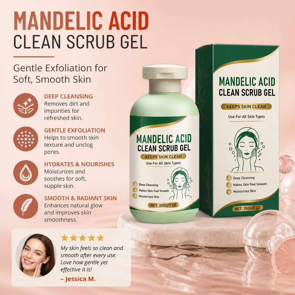 Mandelic Acid Scrub Gel – Gentle Exfoliation for Soft, Smooth Skin